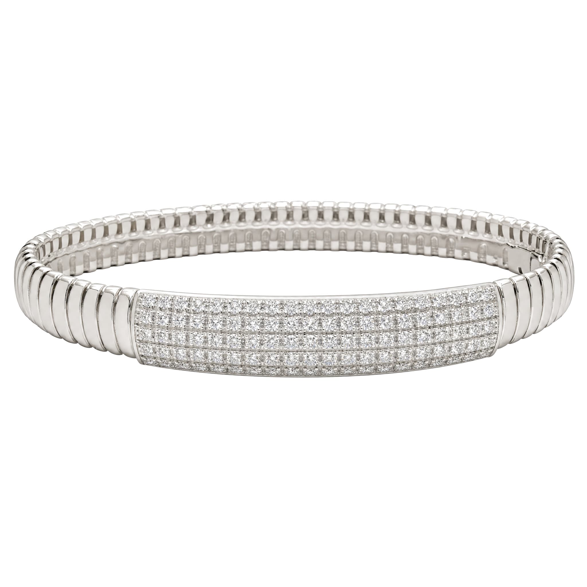 Ribbed Plaque Bangle