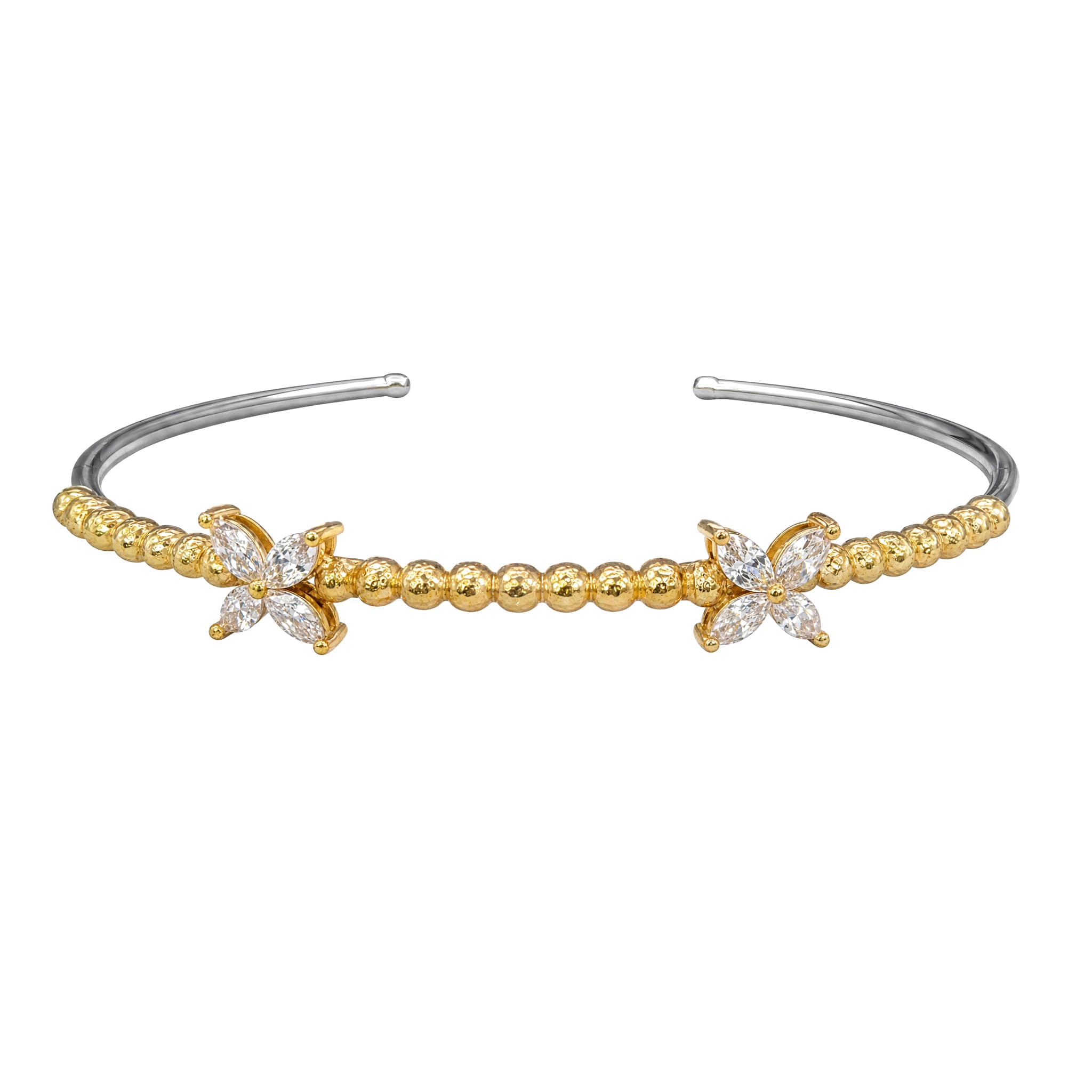 Beaded Flower Cuff