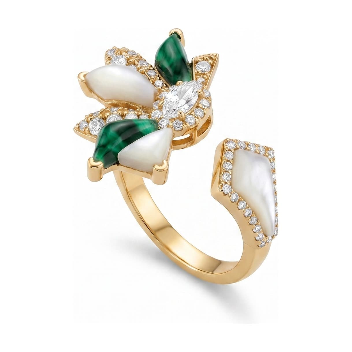 Foliate Leaf Ring