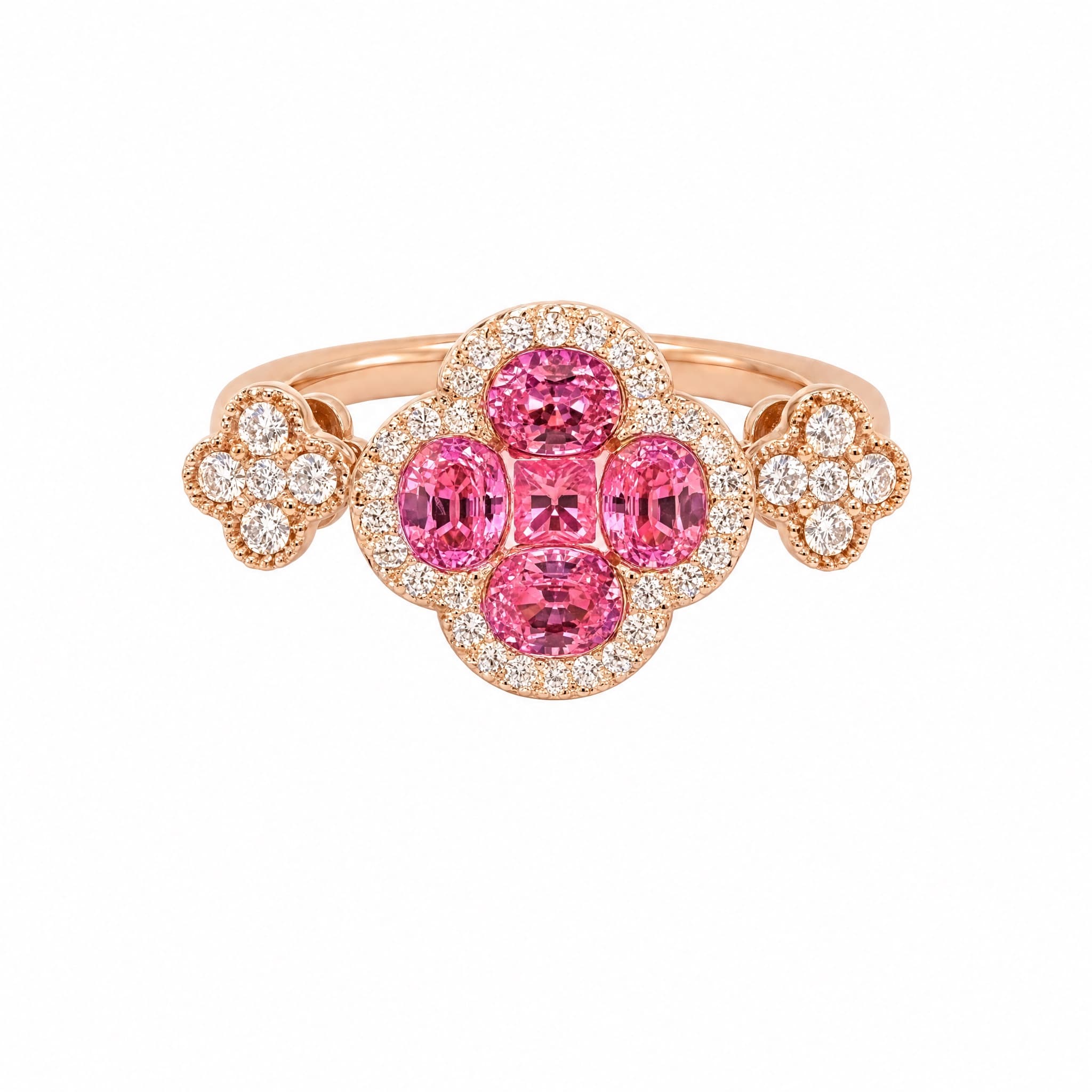Pink Cluster Ring