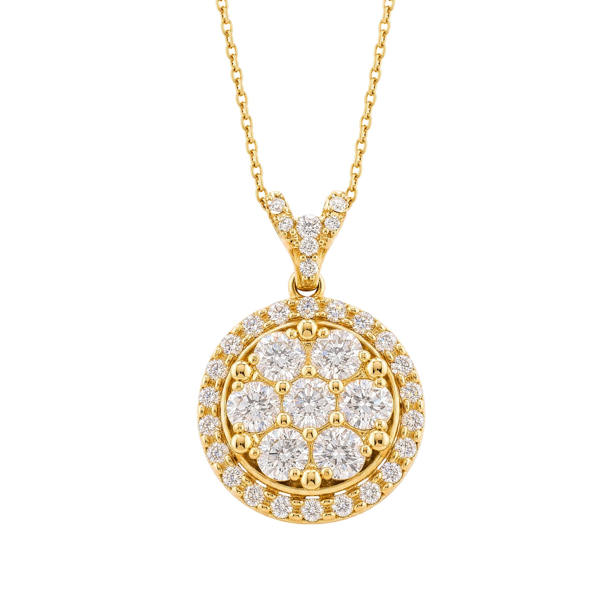 Round Halo Pendant