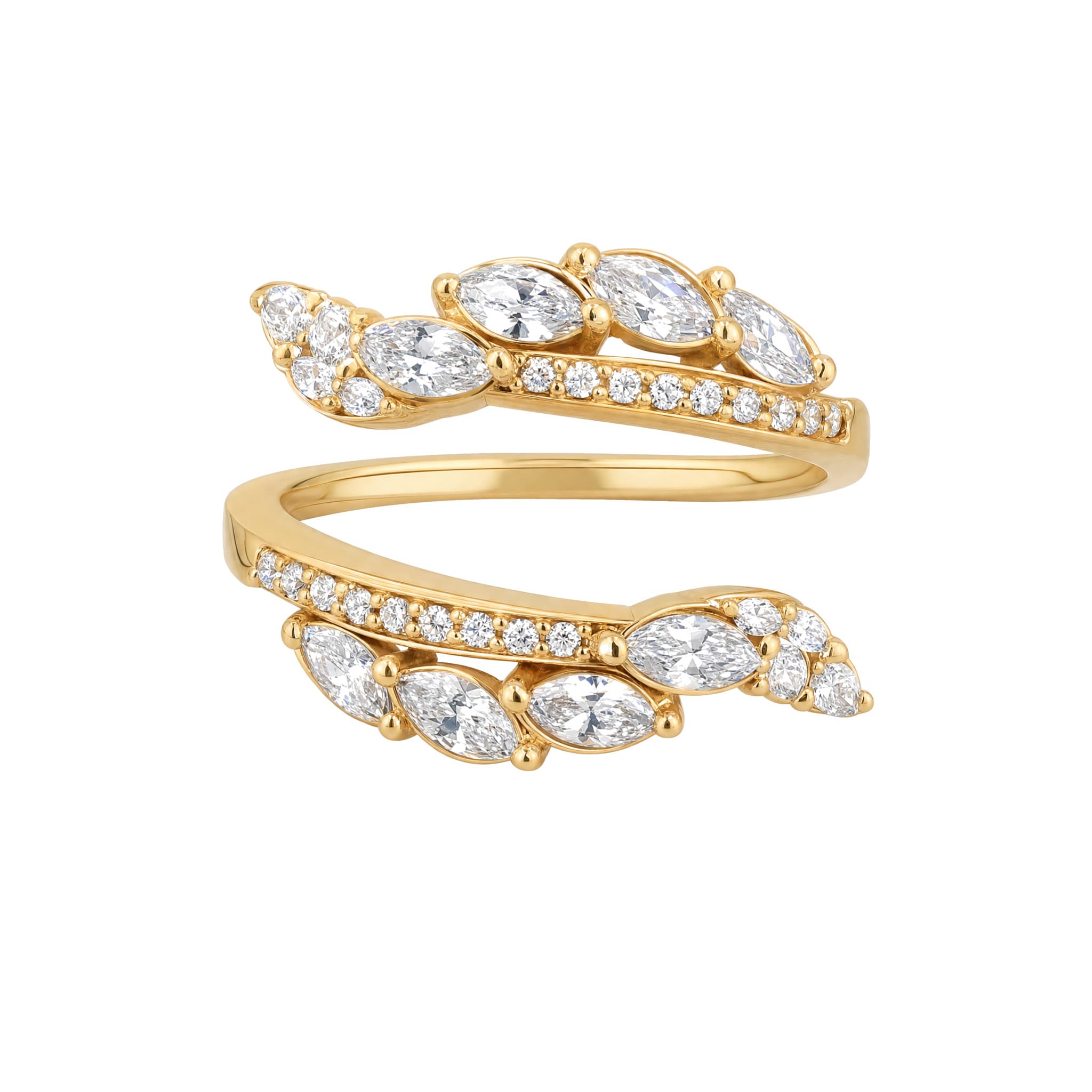 Rose Marquise Leaf Ring